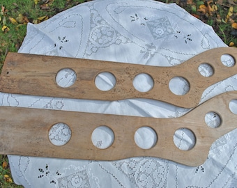 Antique Wooden Pair Stocking Stretchers Forms For Drying Long Socks - Primitive Laundry Farmhouse Decor