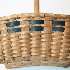 Antique Miniature Bentwood Handle Woven Splint Basket - Etsy