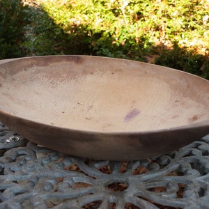 Antique Primitive Dough Bowl Trencher Carved Wood – 25” x 14” x 4-1/2”