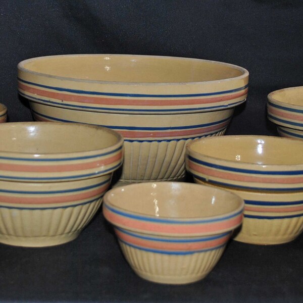 Stoneware Mixing Bowls Etsy