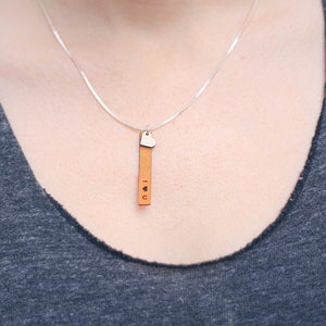 Leather I Love You Necklace. I Heart You Gift. Valentine's Day Gift for Her.
