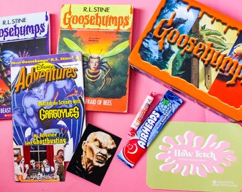 90s Goosebumps Mystery Box, Goosebumps Tin, 90s Themed box, Birthday Gifts, Nostalgic items, Retro 90s gift, 90s Mystery Box