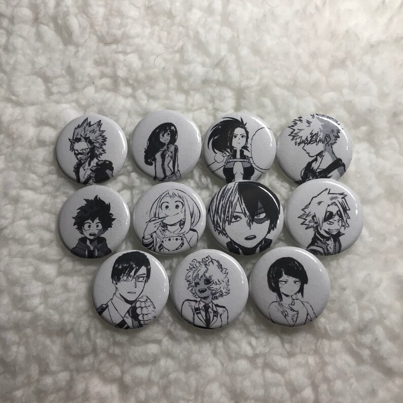 My Hero Academia Class 1A Pin Buttons