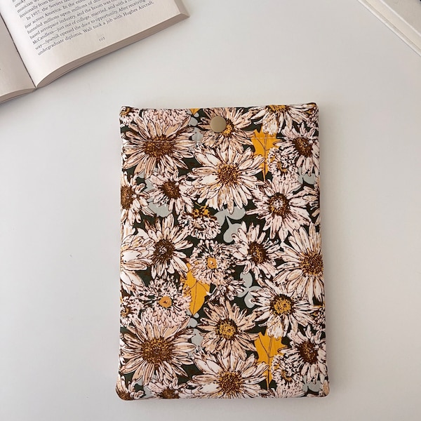 Kindle Paperwhite Padded Case Sleeve Cover 11th or 10th Generation Sunflowers Daisy Summertime Floral Fabric Sleeve Tablet Holder