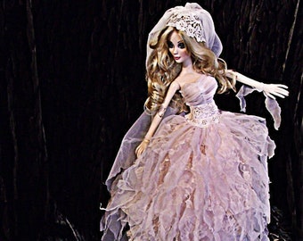 New Burton Style Corpse Bride Dress Skirt Clothes Fashion For Evangeline Ghastly, Ellowyne Wilde and Other Dolls