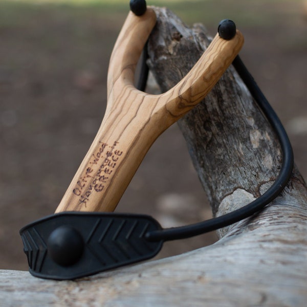 Handmade Olive Wood SlingShot | Handmade Wooden Toys