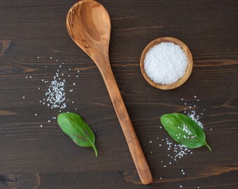 Handcrafted Wooden Spoon Made of Greek Olive Wood | Unique Kitchenware