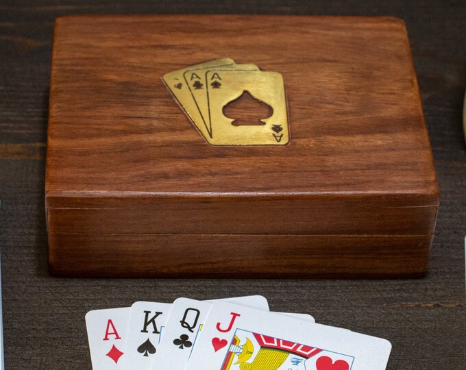 Wooden Box for Playing Cards Handmade Playing Cards Box Cards Set Etsy