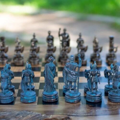 Premium Series From Old Olive Wood Tree | Unique Olive Wood sales Backgammon and Chess Board Game Set -Medium Size - Gifts