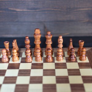 Handmade Wooden Chess Board Game | Walnut Wood - Gifts