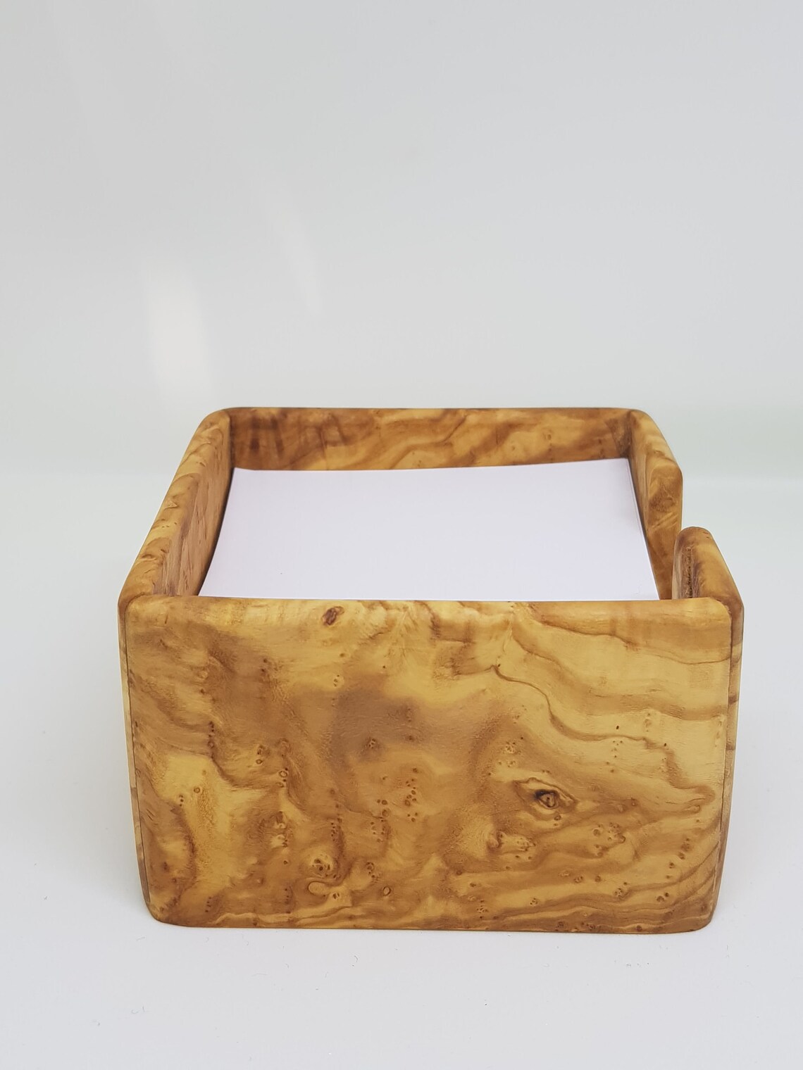 Wooden Memo Paper Holder Post It Note Etsy