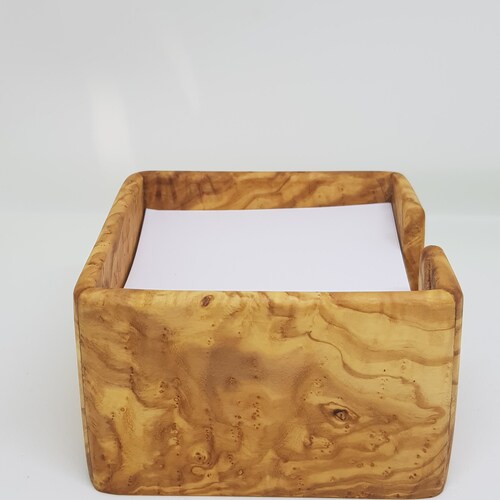 Wooden Memo Paper Holder Post It Note Etsy