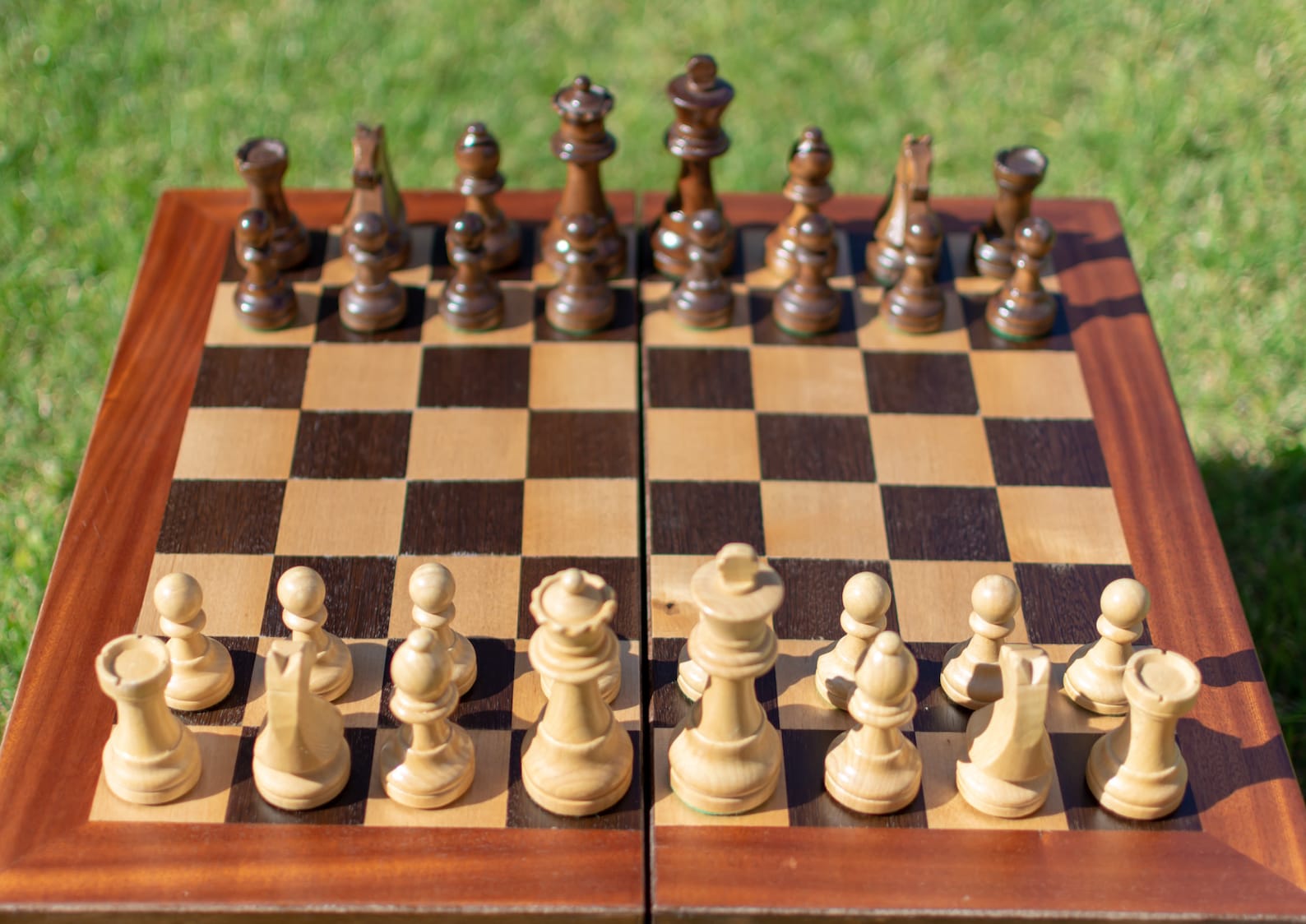 Unique Mahagony Backgammon and Chess Board Game Set Large Etsy Canada