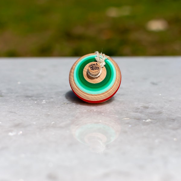 Wooden Spinning Tops Etsy UK