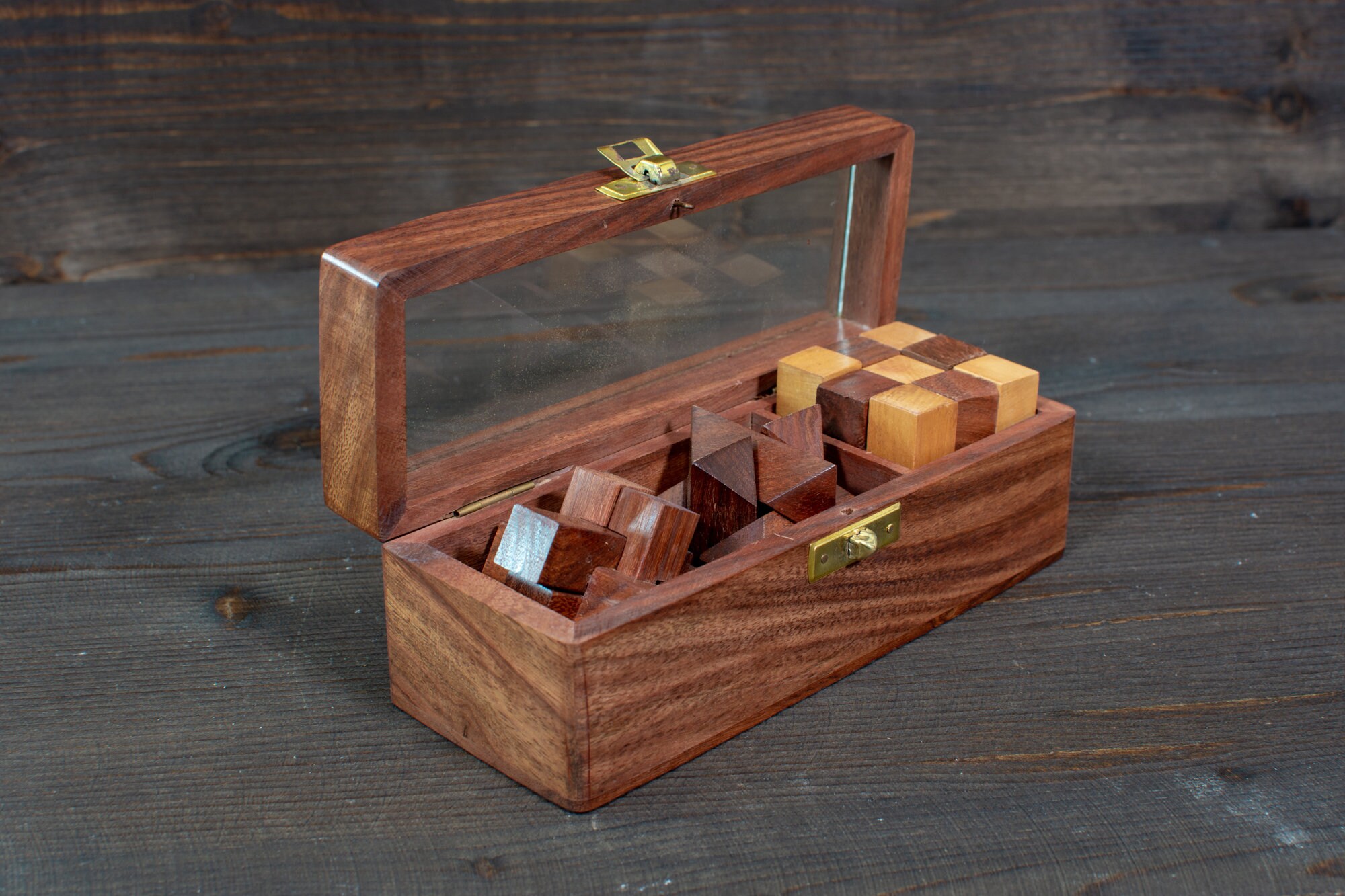 Wooden Brain Teaser Puzzles for Adults | Wooden Puzzle Box Set - Etsy