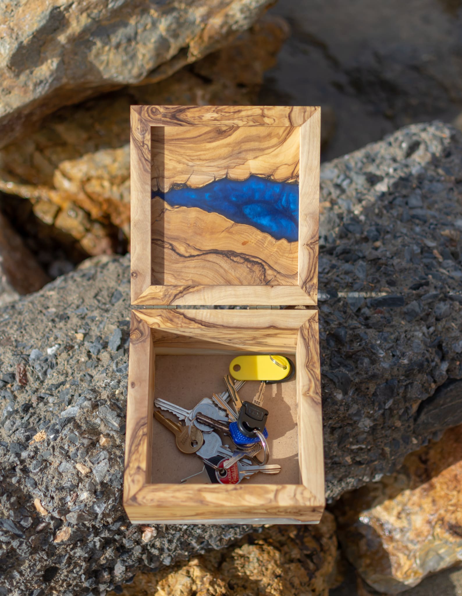 Wood Resin Storage Box For Multilple Uses Hand crafted from Etsy