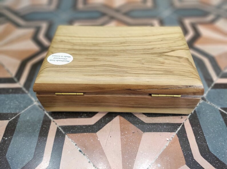 Handmade Olive Wood Box Wooden Jewelry Box Keepsake Box Etsy