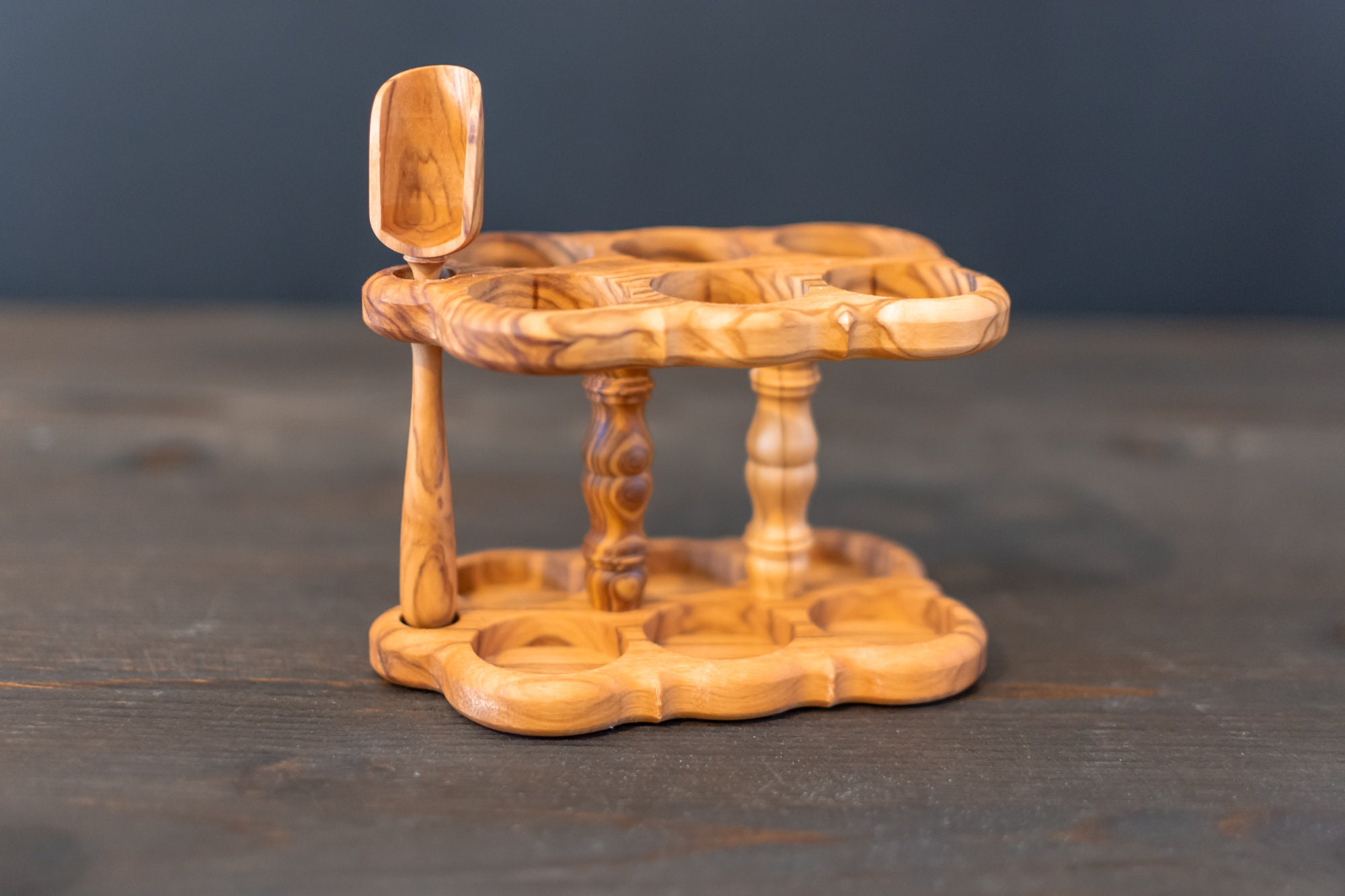 Boîtiers à Épices En Bois D'Olivier – Lot Élégant – Décoration Cuisine – Neuf