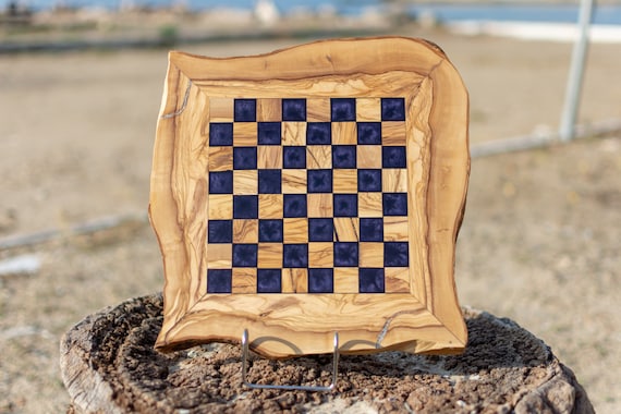 Juego de ajedrez de resina de madera