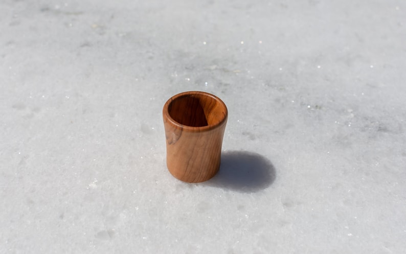 Wooden Shot Glass Made From Olive Wood Handmade shot for tsipouro image 4