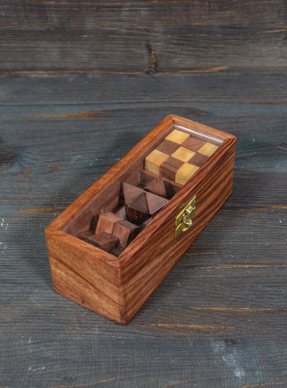Puzzle teaser cerebrale in legno per adulti / Set di scatole di