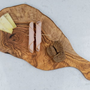 Large Wooden Serving Board | Handmade Serving Board Made of Olive Wood Tree