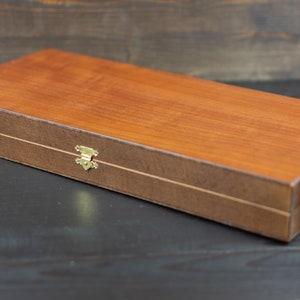 Wooden Backgammon Set | Mahogany Wood| Medium Size | Wooden Handmade Greek Tavli | Special Wooden Gifts