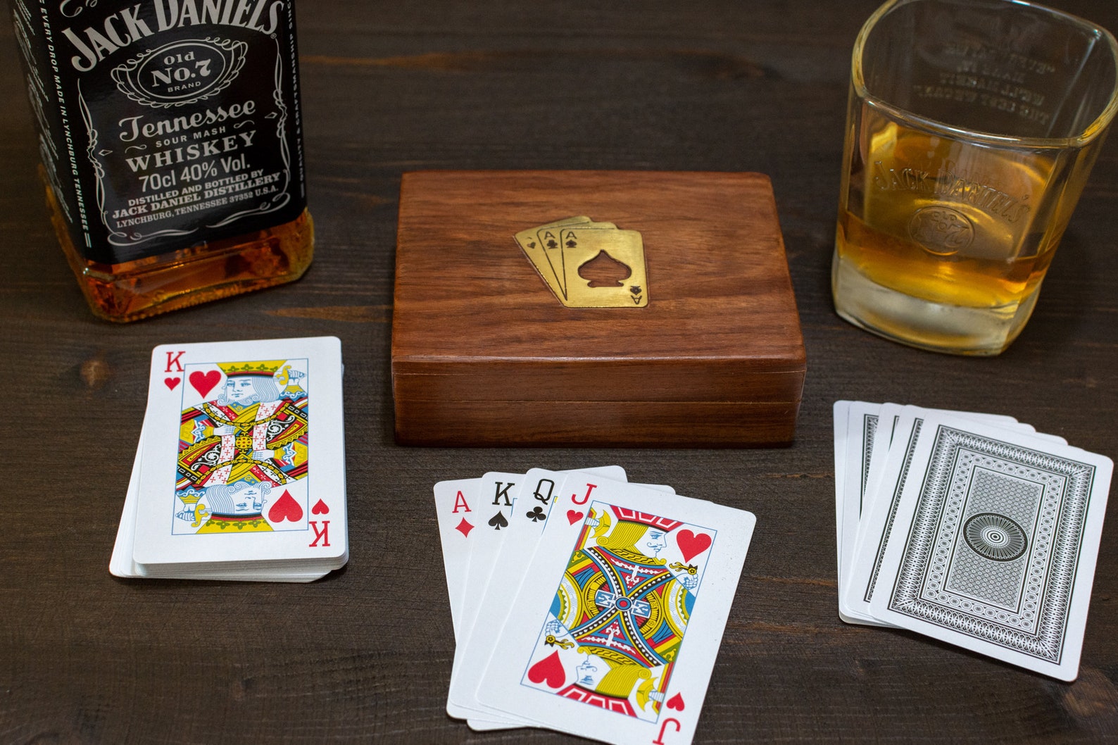 Wooden Box for Playing Cards Handmade Playing Cards Box Etsy