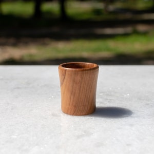 Wooden Shot Glass Made From Olive Wood Handmade shot for tsipouro image 3