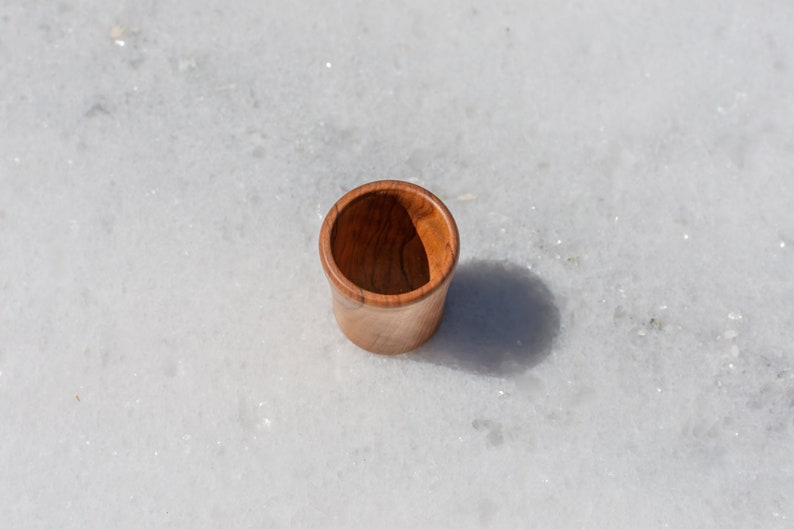 Wooden Shot Glass Made From Olive Wood Handmade shot for tsipouro image 5