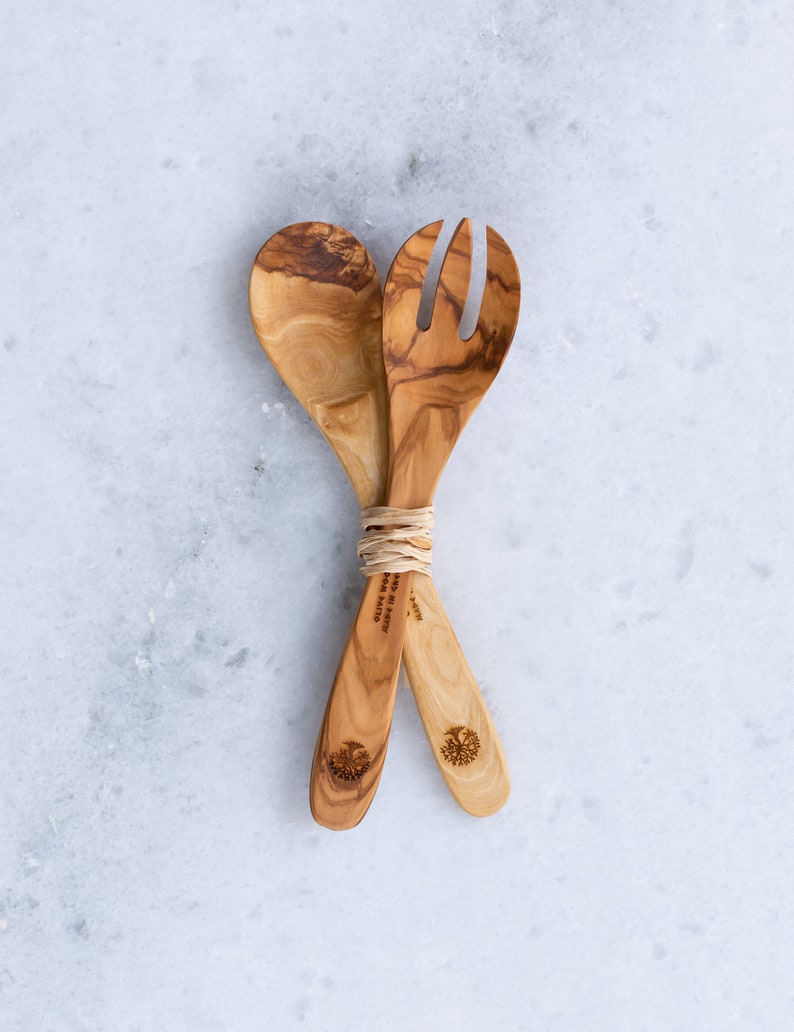 MadeOfOliveWood Salad Servers - Thumbnail 2