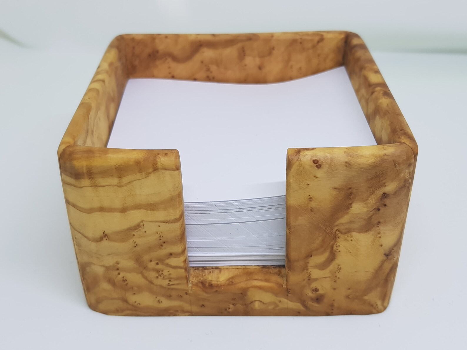 Wooden Memo Paper Holder Post It Note Etsy