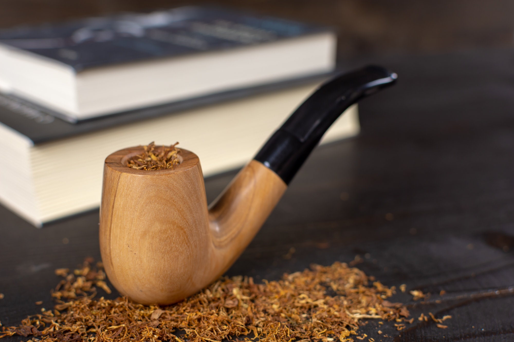 Tobacciana Art & Collectibles Handmade Original Olive tree Tobacco pipe
