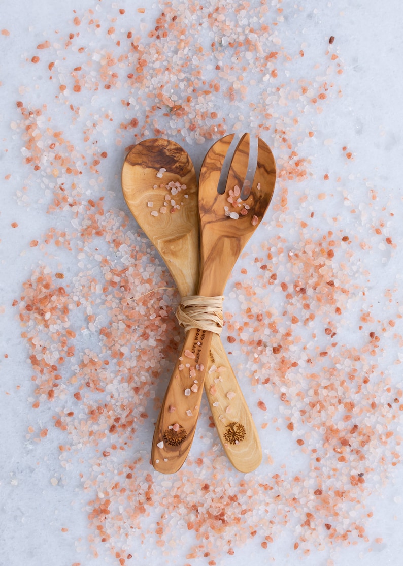 MadeOfOliveWood Salad Servers - Thumbnail 4