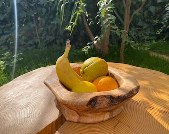 Handmade Wooden Bowl for fruits or Salads | Unique Home Decor