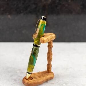Handmade Olive Wood Pen Holder | Unique and Elegant Office Desk Storage Gifts