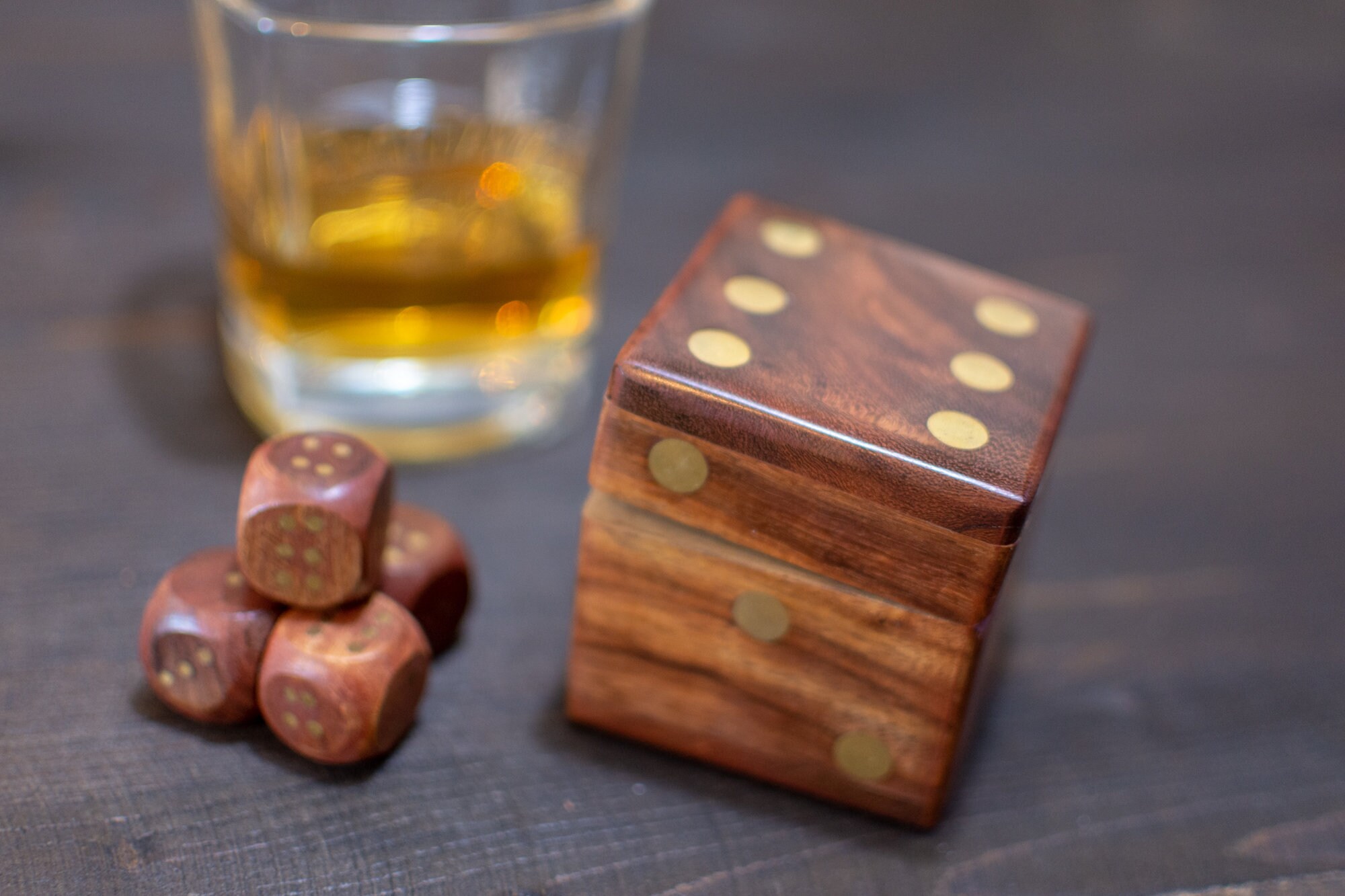 Wooden Dice Set Box Wooden dice in dice designed box Etsy