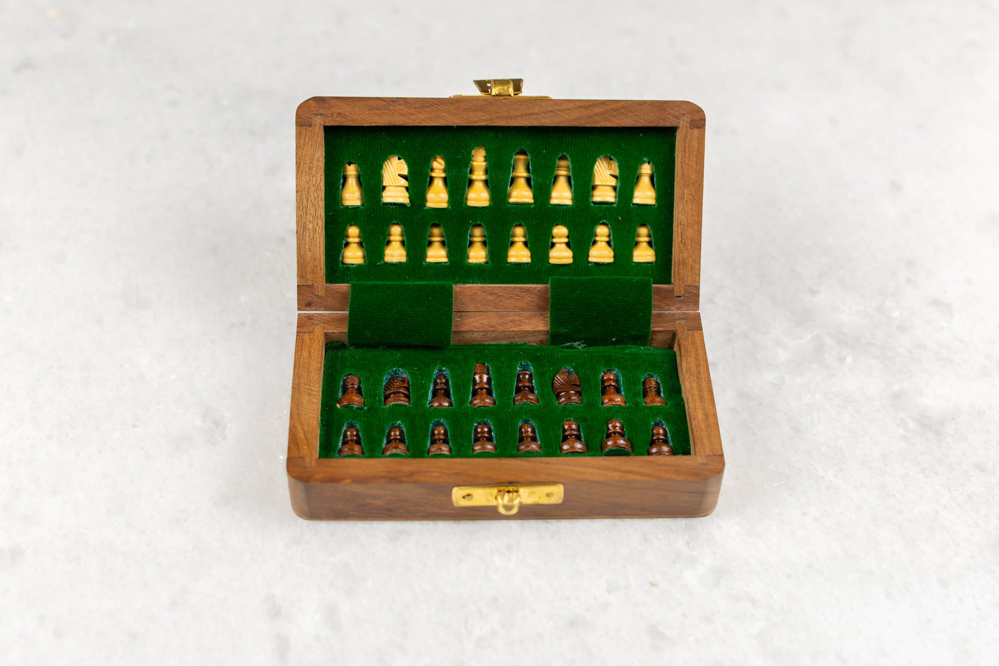 Handmade Magnetic Chess Board Game Box | Wooden Chess Box Set Mini ...