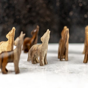 Handmade Wooden Wolf Animal Toy | Wooden Decoratives and Toys
