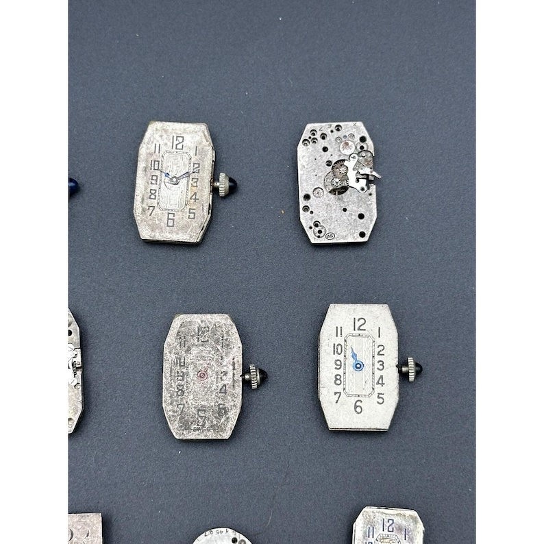 Wrist Watch Movement lot of 25 Elgin Bulova Steampunk Mechanical Swiss image 8