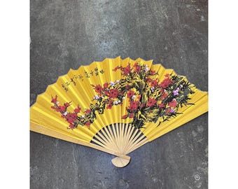 23" Large Folding Asian Wall Fan-Chinese Dragon. Bamboo Fan