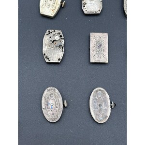 Wrist Watch Movement lot of 25 Elgin Bulova Steampunk Mechanical Swiss image 9