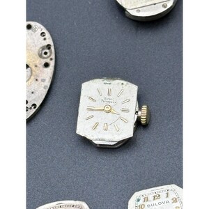 Wrist Watch Movement lot of 25 Elgin Bulova Steampunk Mechanical Swiss image 14