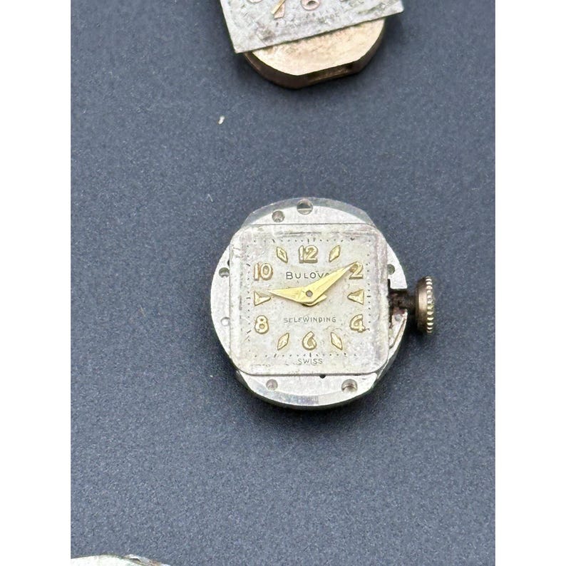 Wrist Watch Movement lot of 25 Elgin Bulova Steampunk Mechanical Swiss image 15