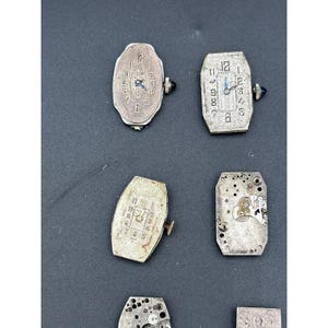 Wrist Watch Movement lot of 25 Elgin Bulova Steampunk Mechanical Swiss image 7