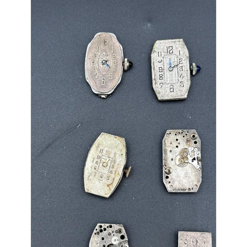 Wrist Watch Movement lot of 25 Elgin Bulova Steampunk Mechanical Swiss image 7