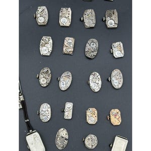 Wrist Watch Movement lot of 25 Elgin Bulova Steampunk Mechanical Swiss image 3