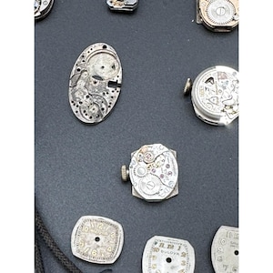 Wrist Watch Movement lot of 25 Elgin Bulova Steampunk Mechanical Swiss image 5