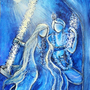 Moon of Gokul - Krishna Radha Painting