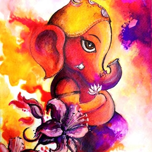 Baby Ganesha Painting • Colourful • Happy • Bright